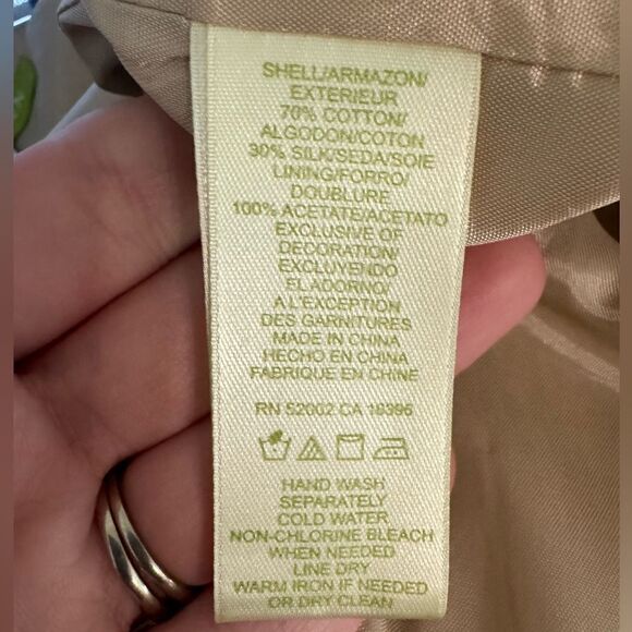 Sigrid Olsen Silk & Cotton Blend Floral Lightweight Jacket - Picture 12 of 13